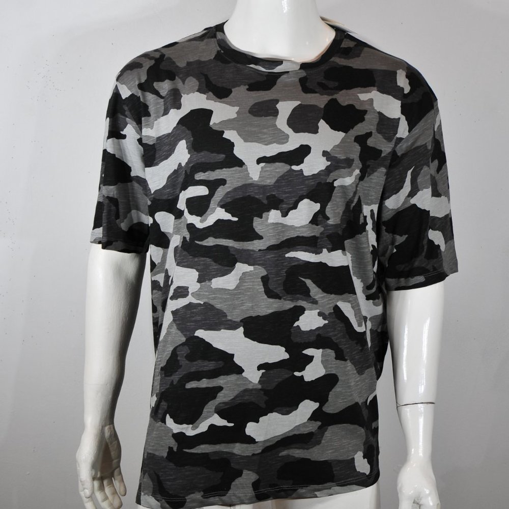 Craft + flow knitwear men's T shirt 3XL Black Camo NWT